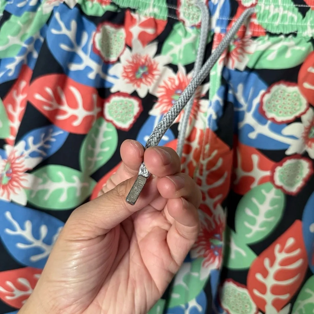 VILEBREQUIN multicolor leaf‎ floral Hawaiian tropical swim trunks shorts